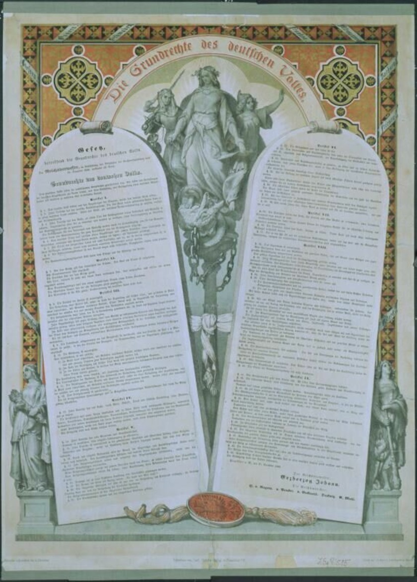 Tafeln Grundrechte des Deutschen Volkes © BArch, ZSg 8-515 / Adolph Schroedter